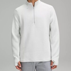 Lululemon Men’s waffle knit half zip . Color Vapor size xl